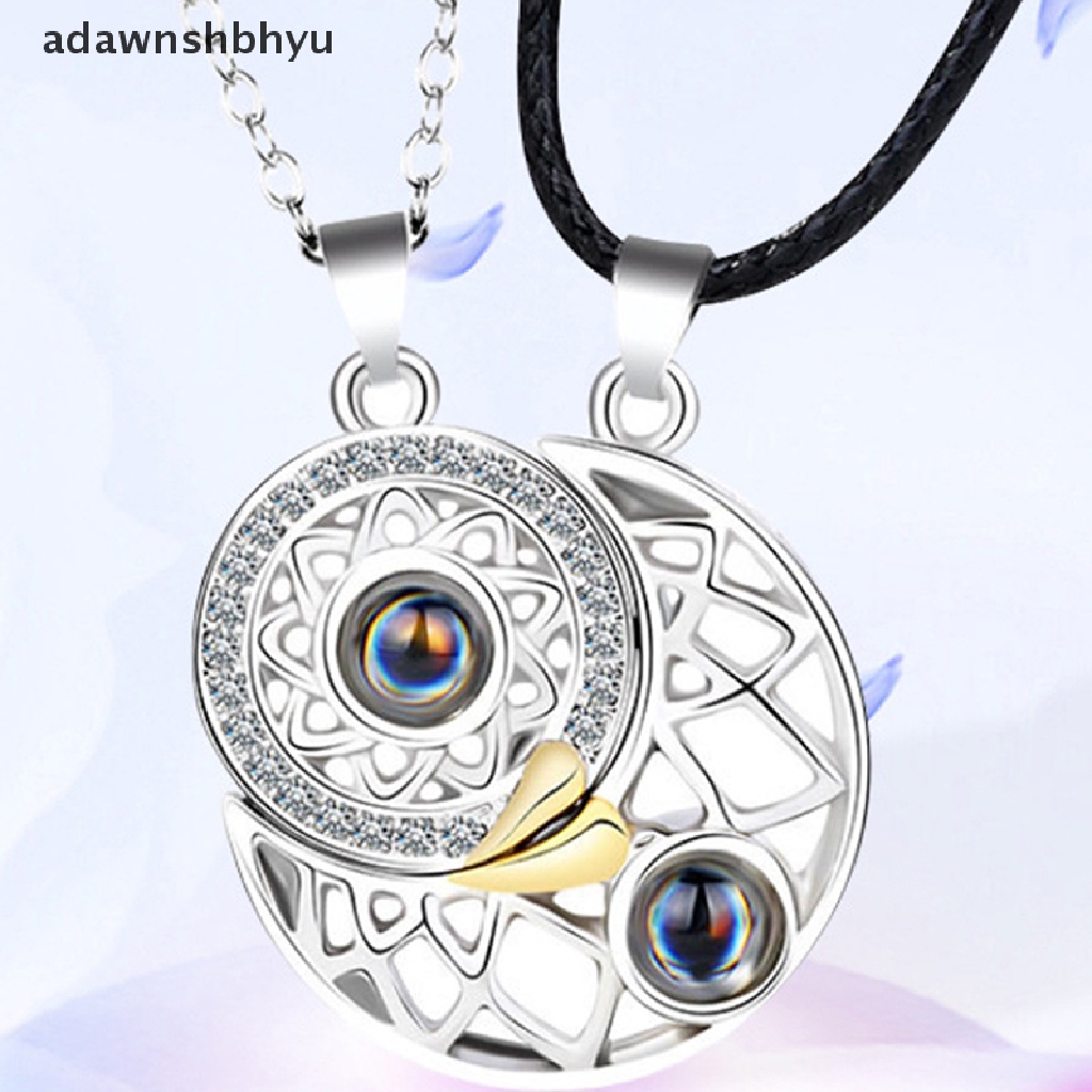 Set 2 Dây Chuyền 100 Ngôn Ngữ Mặt Trời Và Mặt Trăng Từ Tính