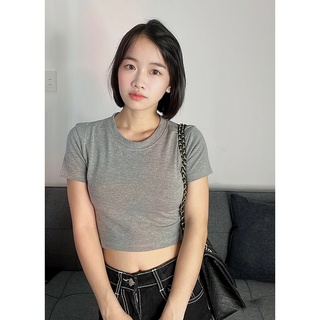 Áo croptop body tay ngắn kiểu dáng basic đơn giản RC005