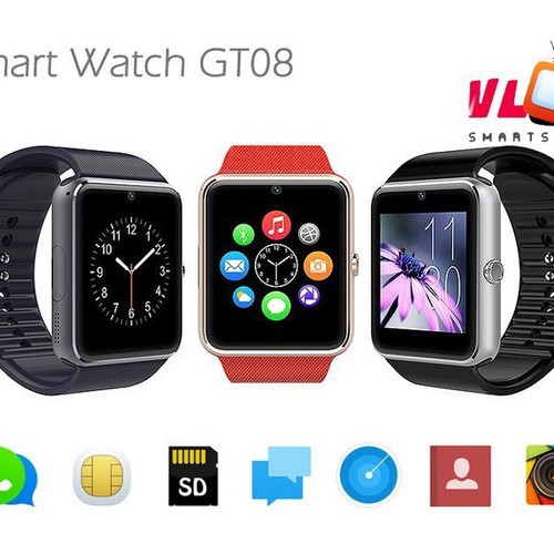 Đồng hồ thông minh Smartwatch GT08 - gắn SIM, gọi điện, nghe nhạc, chụp ảnh