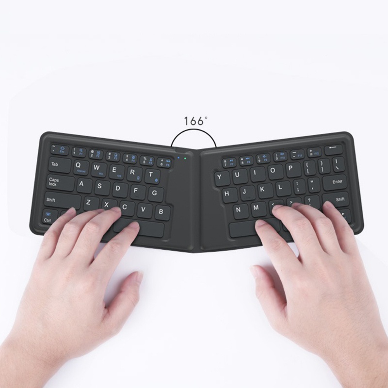 Bàn Phím Bluetooth Không Dây Mini 64 Phím Có Thể Gập Lại Cho Điện Thoại / Máy Tính Bảng Android