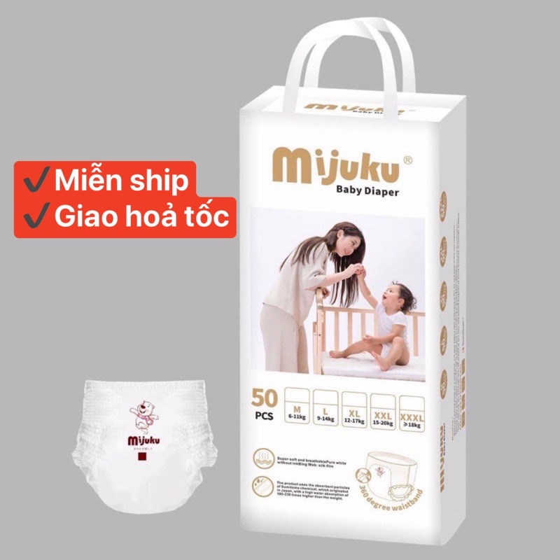 Tã bỉm quần Mijuku M100/L100/XL100/ XXL100