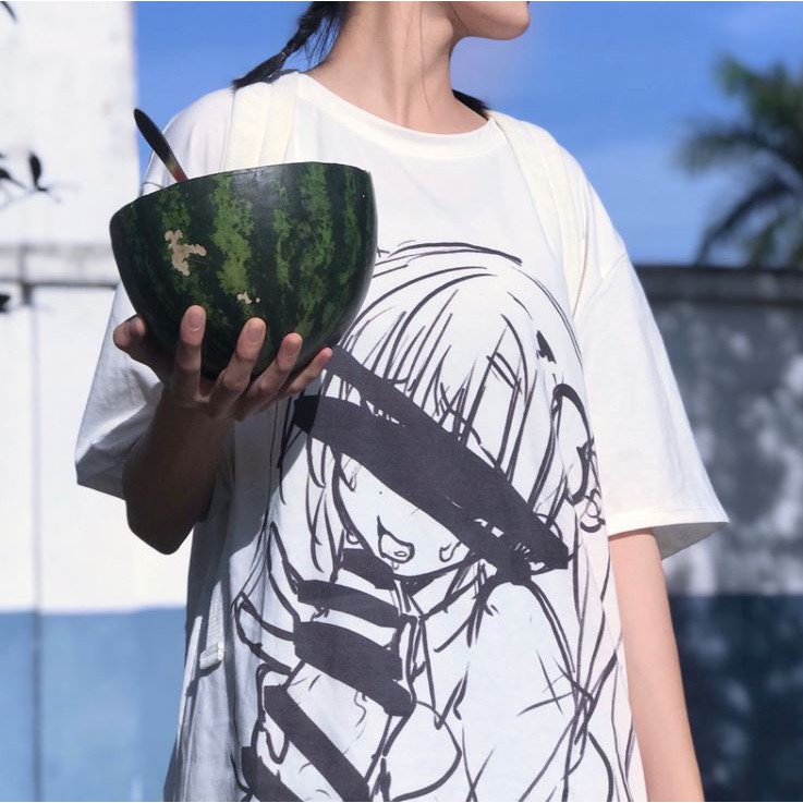 ÁO THUN, ÁO PHÔNG TAY LỠ UNISEX FORM RỘNG OVERSIZE ANIME M107