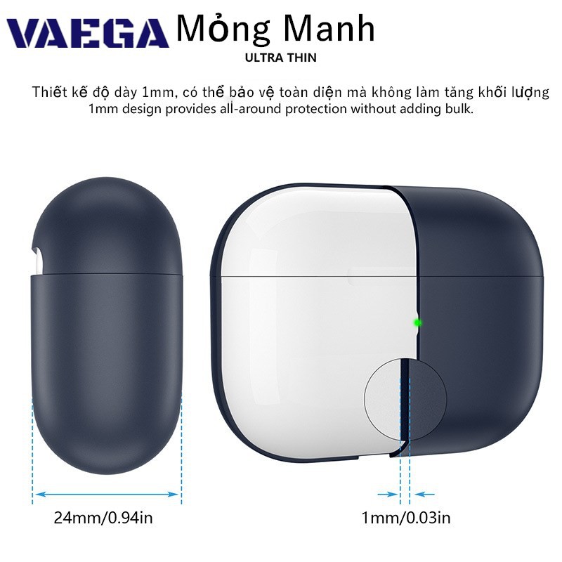 Vỏ silicon mềm chống sốc bảo vệ hộp sạc tai nghe Apple Airpods pro