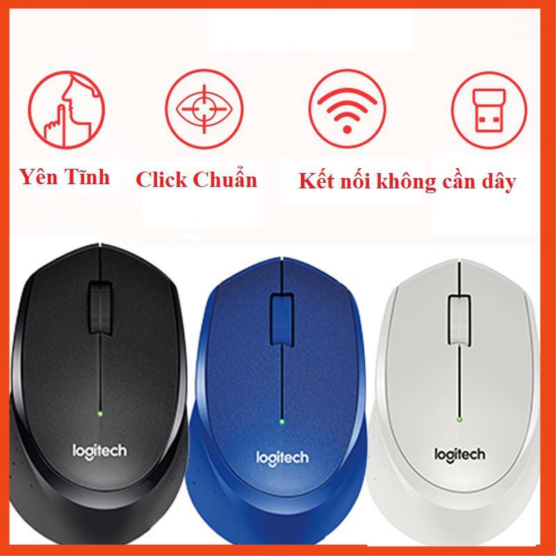 ✅ Tặng 1 lót chuột cao cấp - Chuột máy tính không dây logitech M330 không tiếng ồn SIÊU TIỆN LỢI