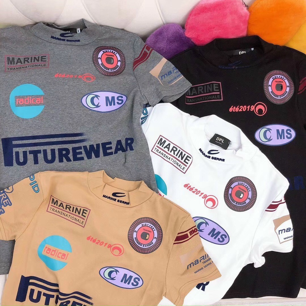 áo kiểu tay ngắn cổ lọ in hình thù cá tính na