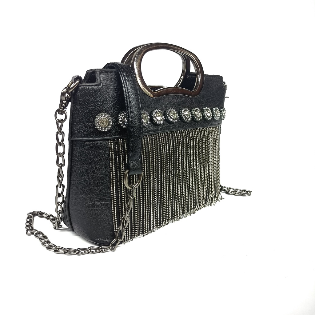 Túi xách nữ Quảng Châu đính đá tán đinh sang chảnh, đeo vai đeo chéo phòng cách trẻ trung