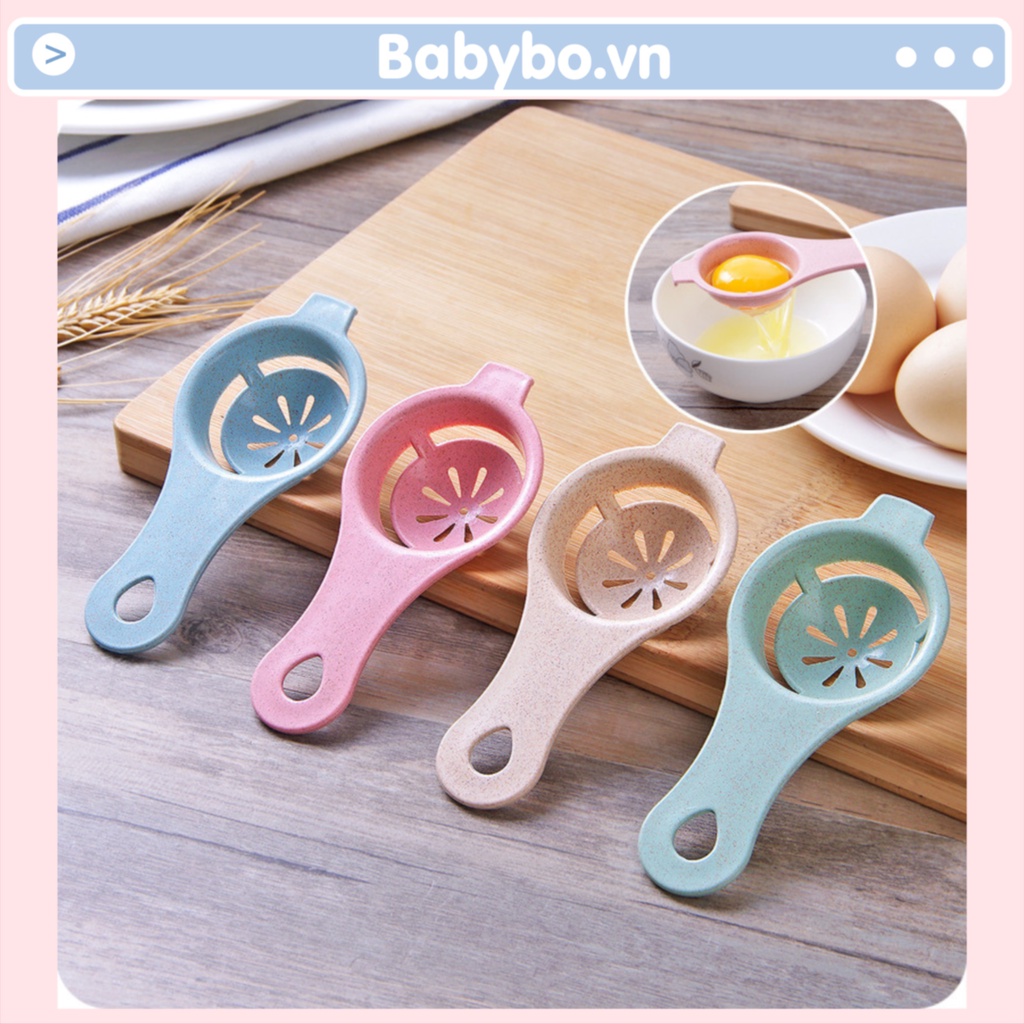 Muỗng tách lòng đỏ trứng làm bánh, muỗng lọc trứng chế biến đồ ăn dặm nhựa lúa mạch cho bé