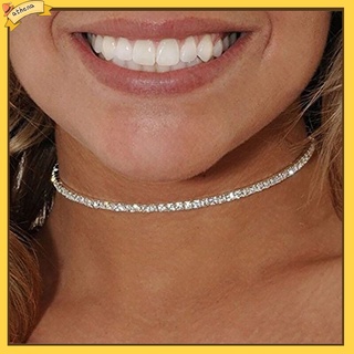 ATH_Fashion Shiny Rhinestone Short Collar Choker Necklace Women Pendant Jewelry Gift