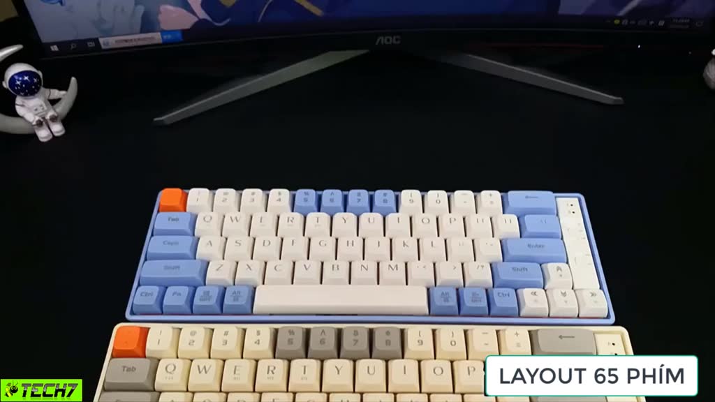 Bàn Phím Cơ Gaming không dây GK65 chống ồn - Bluetooth + USB - Pin sạc TypeC - Hotswap cho máy tính laptop điện thoại | BigBuy360 - bigbuy360.vn