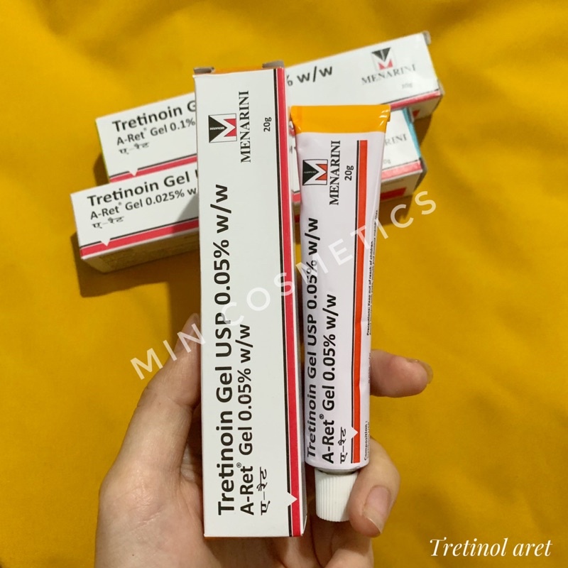 Tretinoin Aret gel 0.1%, 0.05%, 0.025%- Tre Ấn giúp giảm mụn chống lão hóa