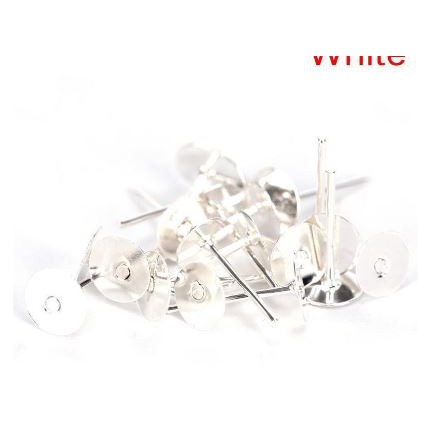 50 cái ghim đầu bằng làm hoa tai , trang sức 3-4-5-6-8-10mm