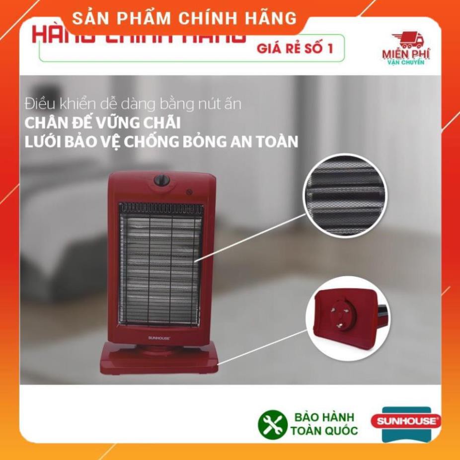 Đèn sưởi, Quạt sưởi Halogen Saiko | Sunhouse | Ecosun 2 bóng &amp; 3 bóng, làm ấm nhanh, ko gây khô da(Chính hãng BH 1 năm)