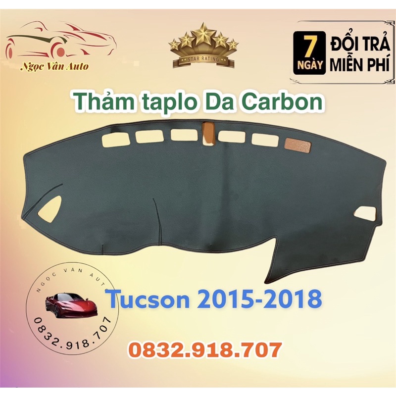 Thảm Taplo Da Tucson 2015 - 2021 ( Da carbon cao cấp)