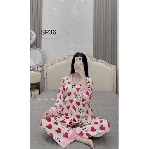 Đồ bộ pijama TDQD tim đỏ lụa Mango | BigBuy360 - bigbuy360.vn