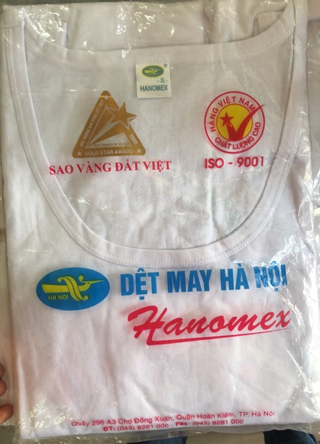 Áo ba lỗ Dệt May Hà Nội!!(size 70 -80kg)