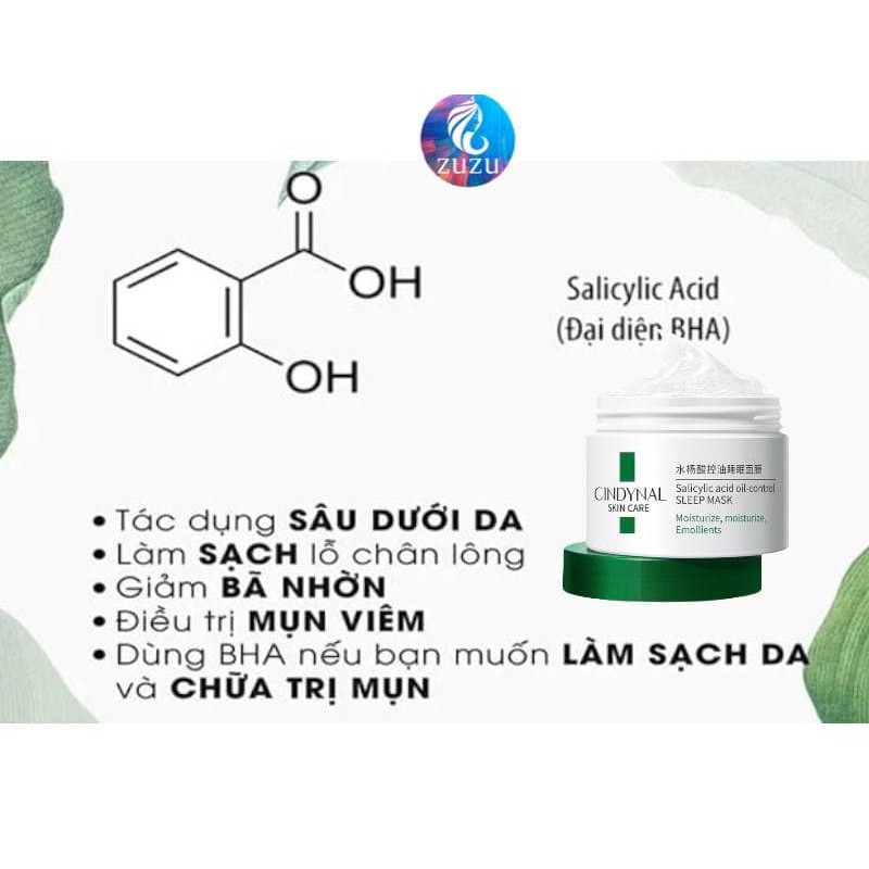 HŨ 120G GEL BHA/ SALYCILYC đắp mặt làm sạch các tế bào chết dư thừa trên da, tan dầu thừa, loại bỏ mụn ẩn, mụn đầu đen