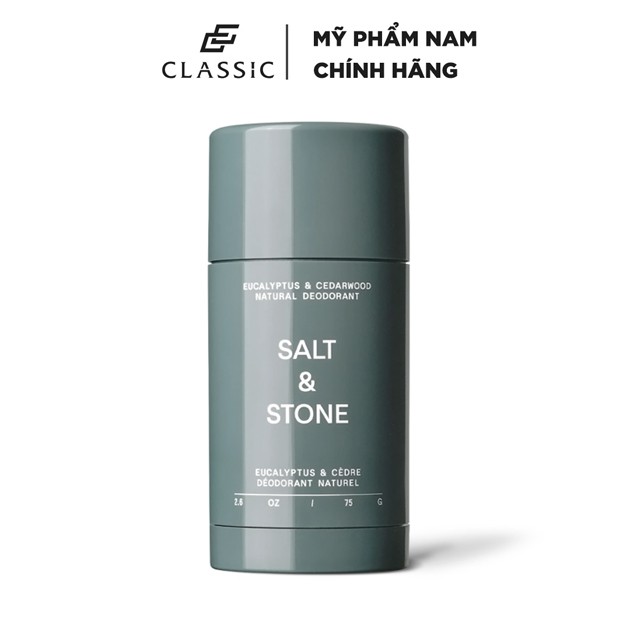 Lăn Khử Mùi Salt &amp; Stone Eucalyptus &amp; Cedarwood Natural Dedorant 75g