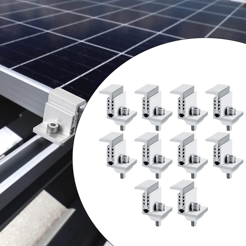 Set 10 Khung Nhôm Gắn Bảng Điều Khiển Năng Lượng Mặt Trời Cho Xe Ô Tô