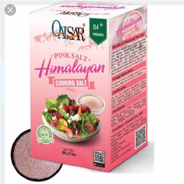 Muối Hồng Himalayan Qaisar hộp 500g -Giá rẻ