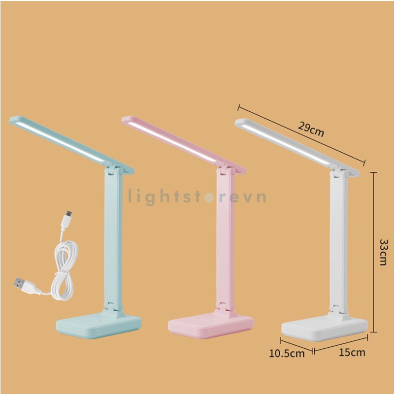 Đèn học chống cận cho bé có 3 chế độ ánh sáng bảo vệ mắt sạc Pin tích điện 3600mAh
