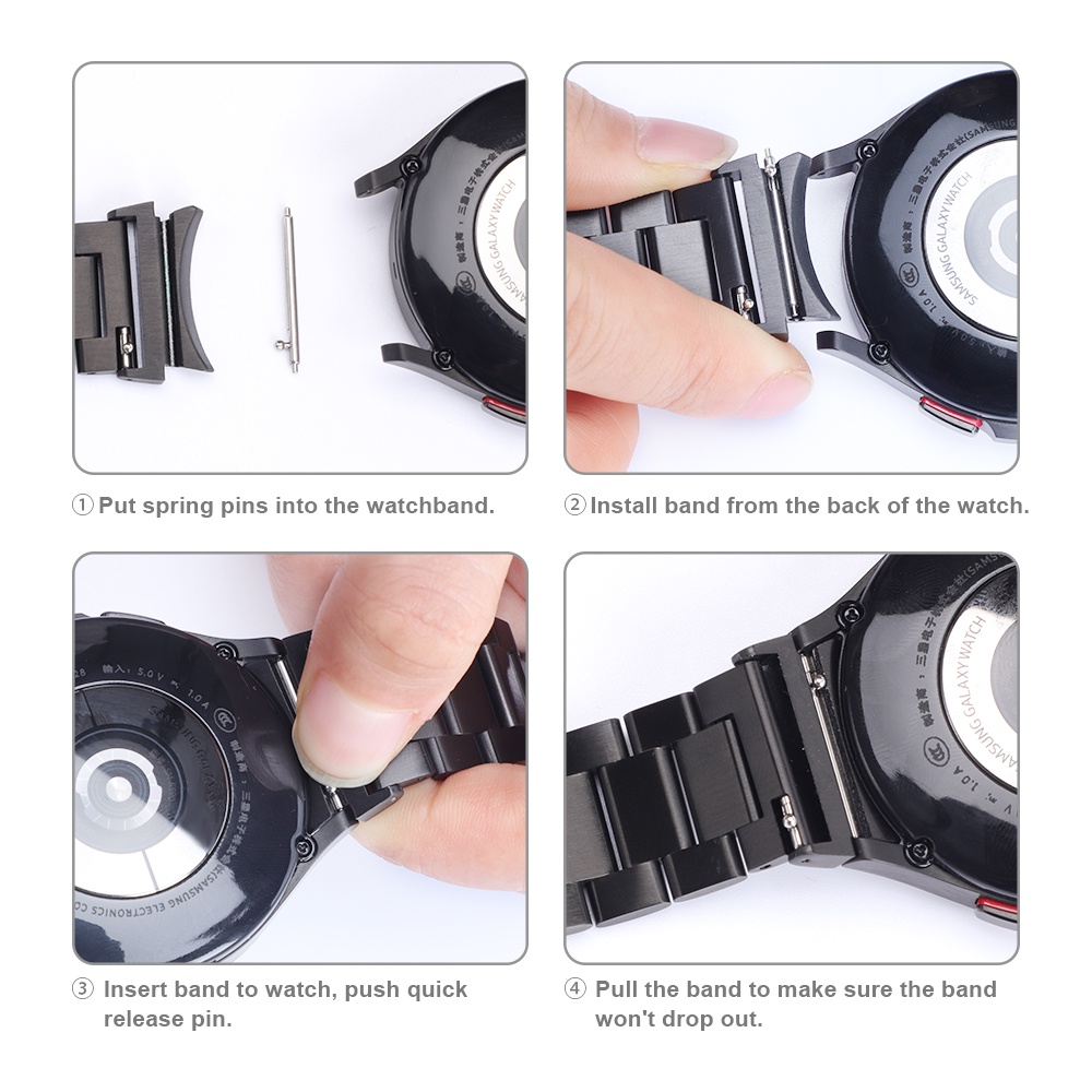 Dây Đeo Thay Thế Bằng Thép Không Gỉ Cho Đồng Hồ Samsung Galaxy Watch 4 Classic 46mm 42mm/Watch4 44mm 40mm