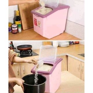 THÙNG GẠO THÔNG MINH ĐỰNG 15kg TẶNG KÈM LY ĐONG GẠO