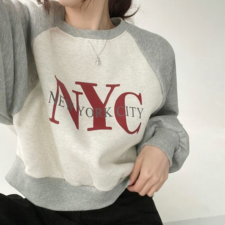 【77】Áo thun sweater dáng rộng may đơn giản phong cách Hàn Quốc ngọt ngào dễ thương thời trang thu đông cho nữ