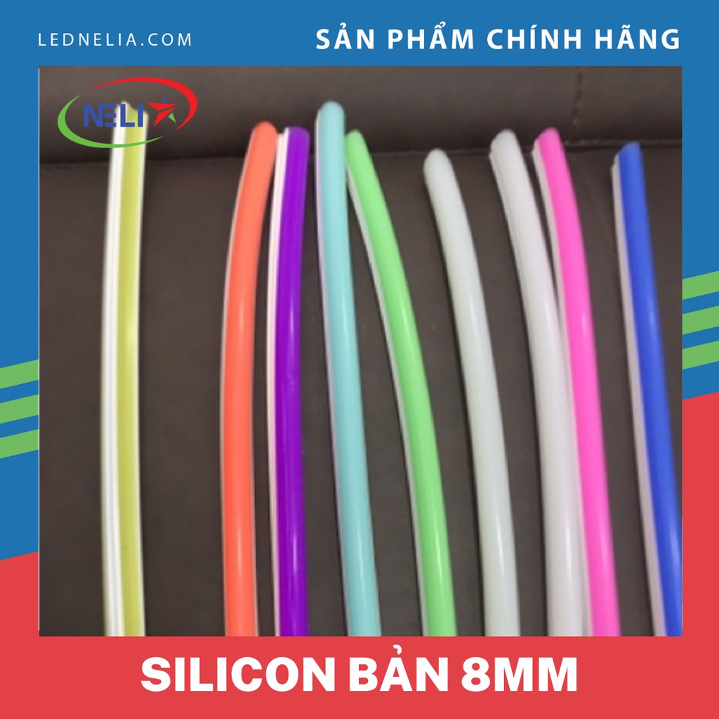 Silicon bản 8mm chuyên dùng làm led Neon rời- đoạn dài 1m
