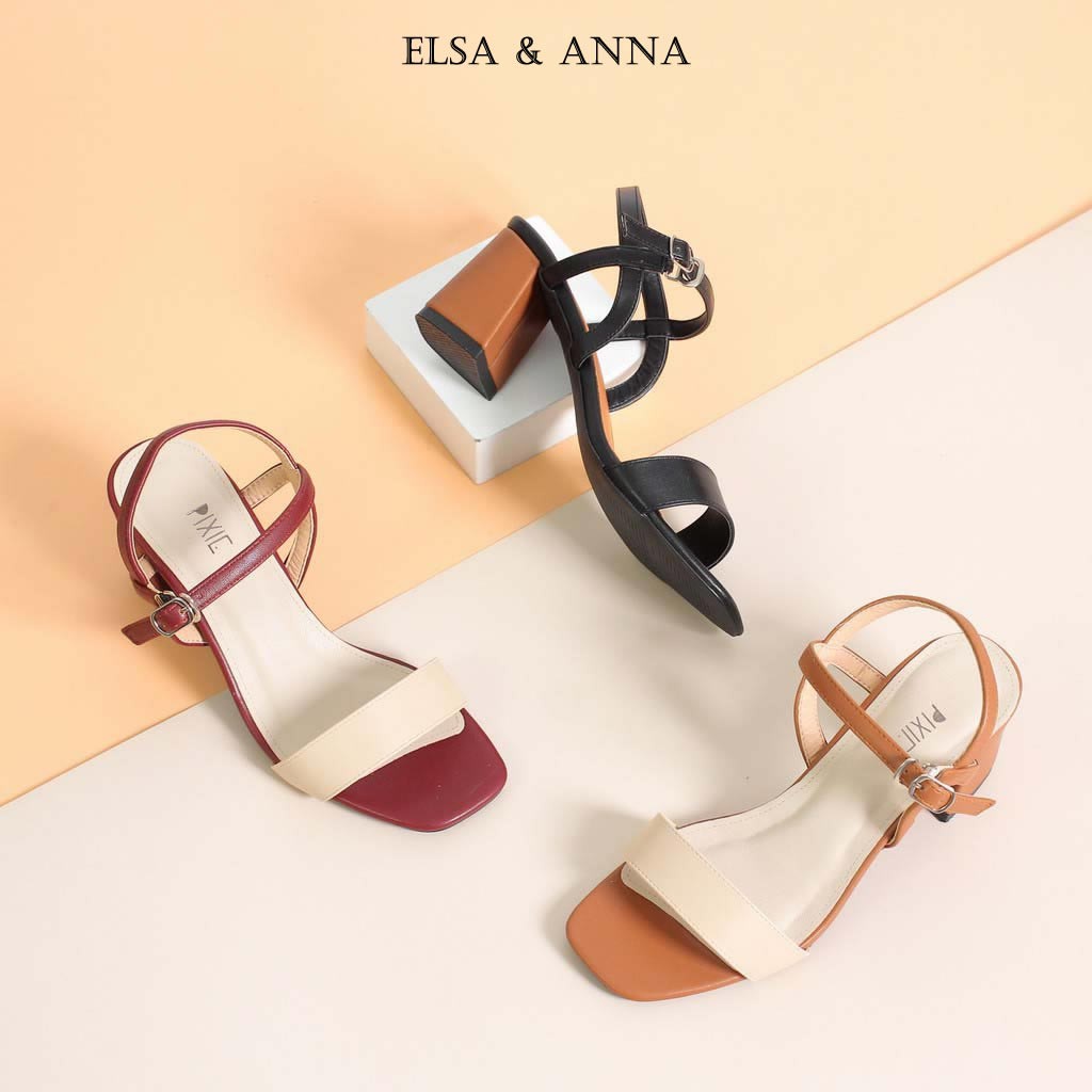 Giày sandal nữ cao gót 5cm AELLA244 - Giày dép nữ vnxk cao cấp