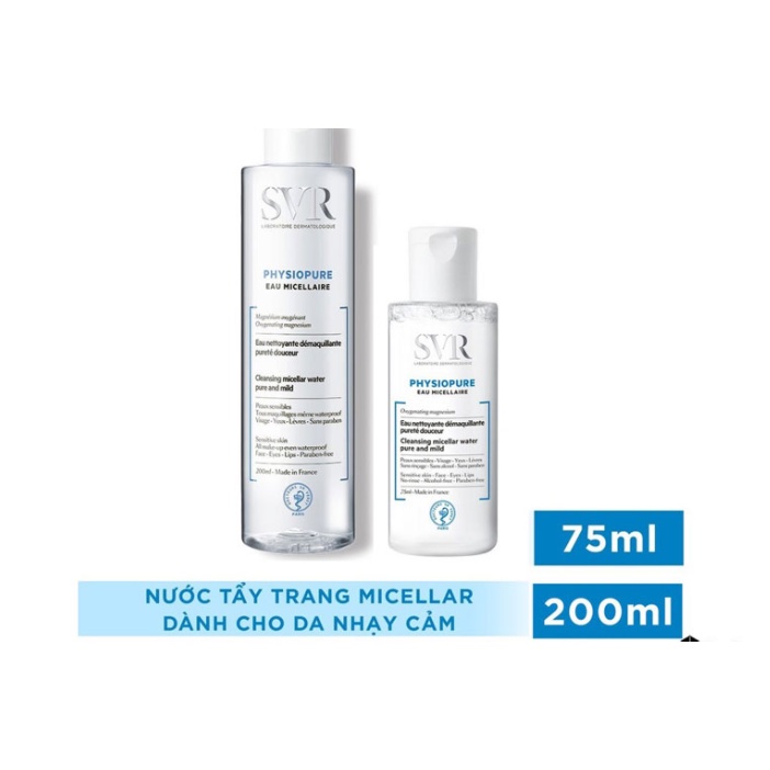 Tẩy Trang SVR Physiopure Eau Micellaire Cho Da Nhạy Cảm