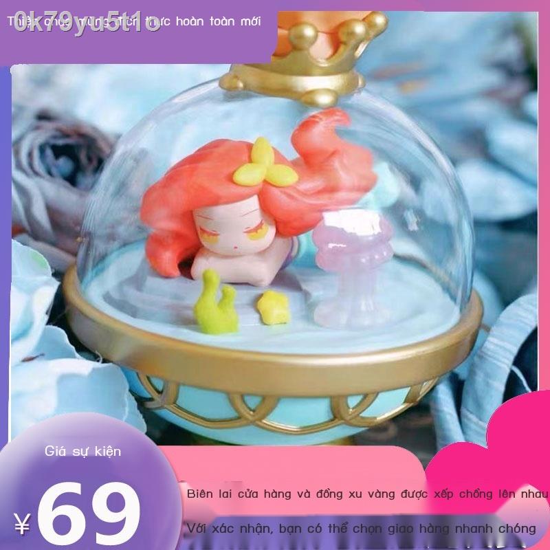 ✱ ┇ (Date mới)✳✴✁Chính hãng Disney Princess Series Crystal Ball Blind Box Hình Snow White Dream Girl Ornament Gift