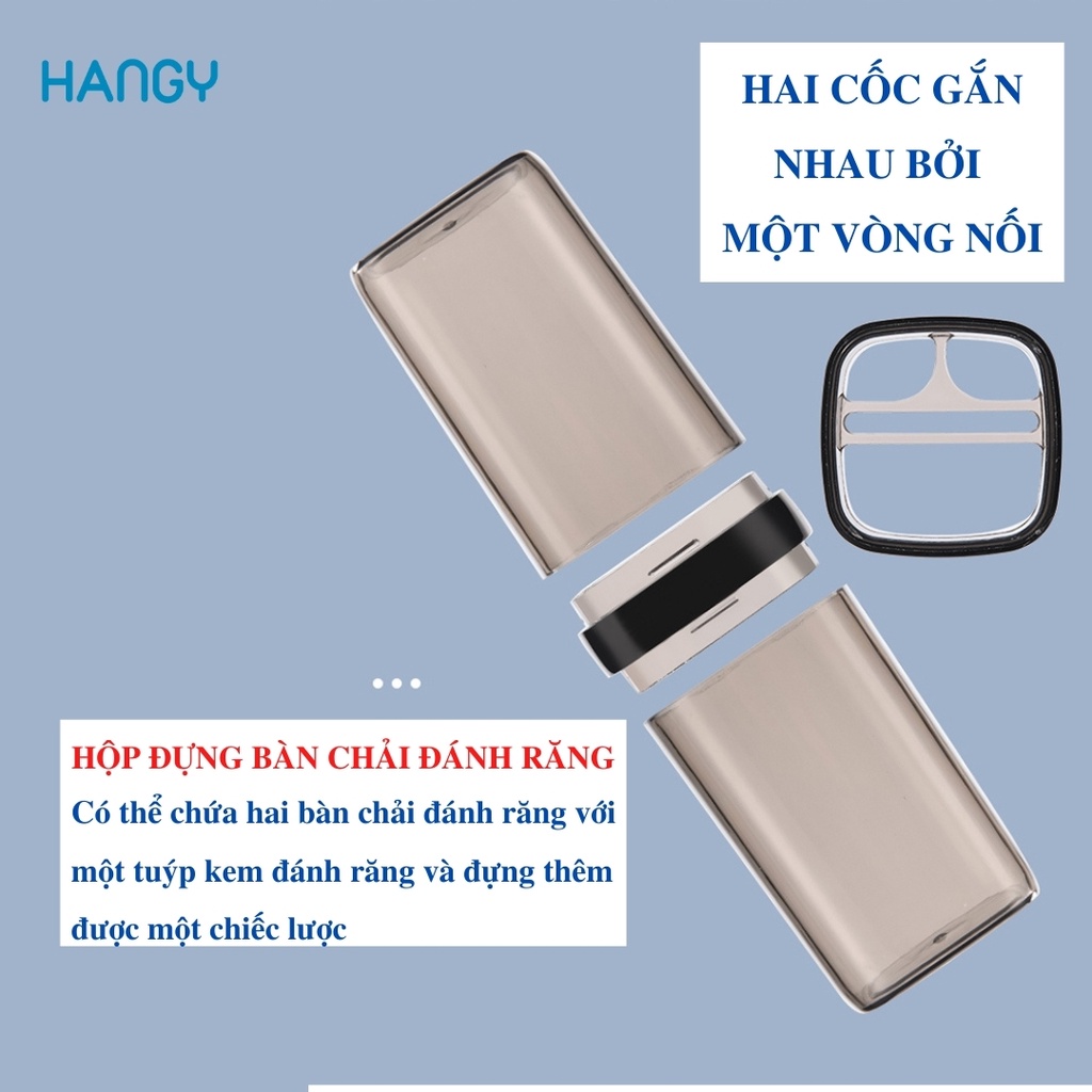 Cốc đựng bàn chải kem đánh răng và vật dụng cá nhân du lịch RENAI HANGY