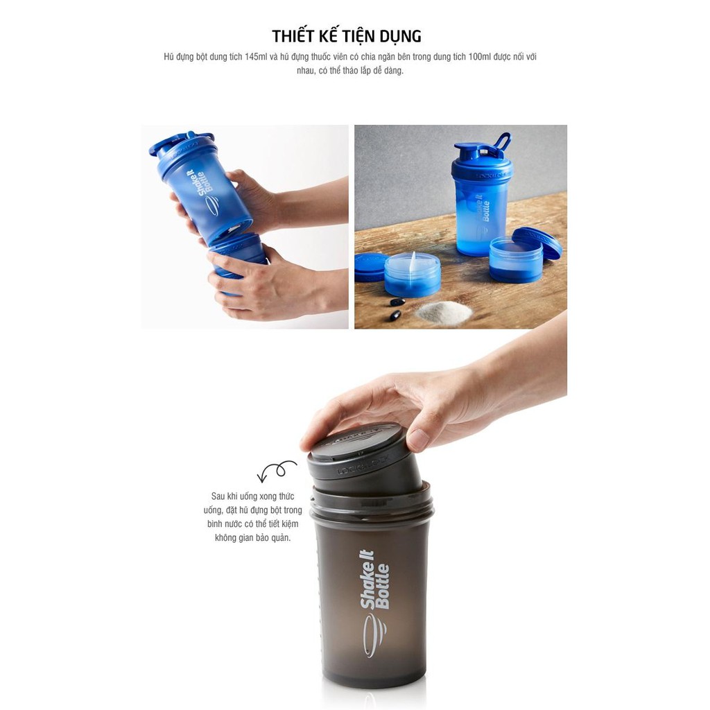 Bình Lắc Shake IT Lock&Lock HAP945 600ml (Màu Ngẫu Nhiên)