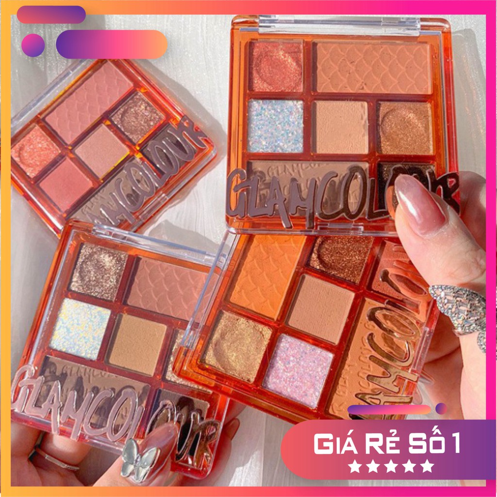 Bảng Phấn Mắt GlamColour 7 Ô REAL EYE PALLET Kết Hợp Phấn Má Và Nhũ Bắt Sáng Hiệu Ứng Ánh Kim - 11g | BigBuy360 - bigbuy360.vn