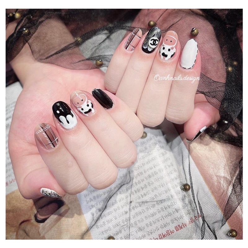 Sơn gel MLADEA màu đen trắng đỏ mận đỏ tươi tím hoa cà mã 73 đến 90