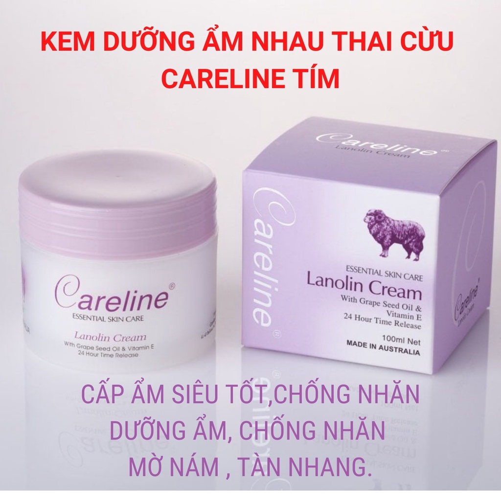 Kem dưỡng ẩm trắng da nhau thai cừu careline úc 100g chính hãng