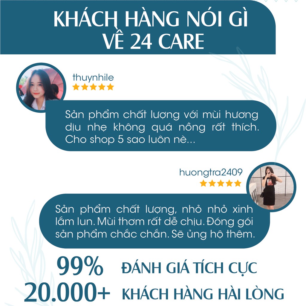 Combo 5 xịt khử mùi thơm phòng 24Care Sả Java 100ml/chai