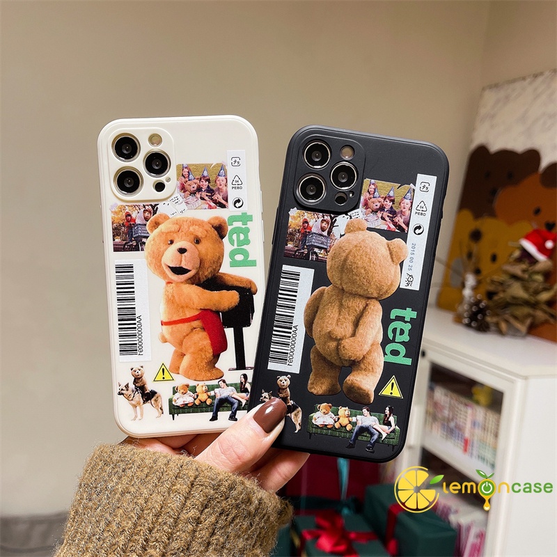 Infinix Hot 10 Play Hot 10 10t 10s 10i S4 9 Pro 11 Plus Infinix Smart 4 5 Pro 3 Plus Smart 5 (2020)/ Hot 10 Lite Infinix Note 8 10 Tencno Spark 5 PRO Silicone Shockproof Fashion Teddy Bear Phone Case