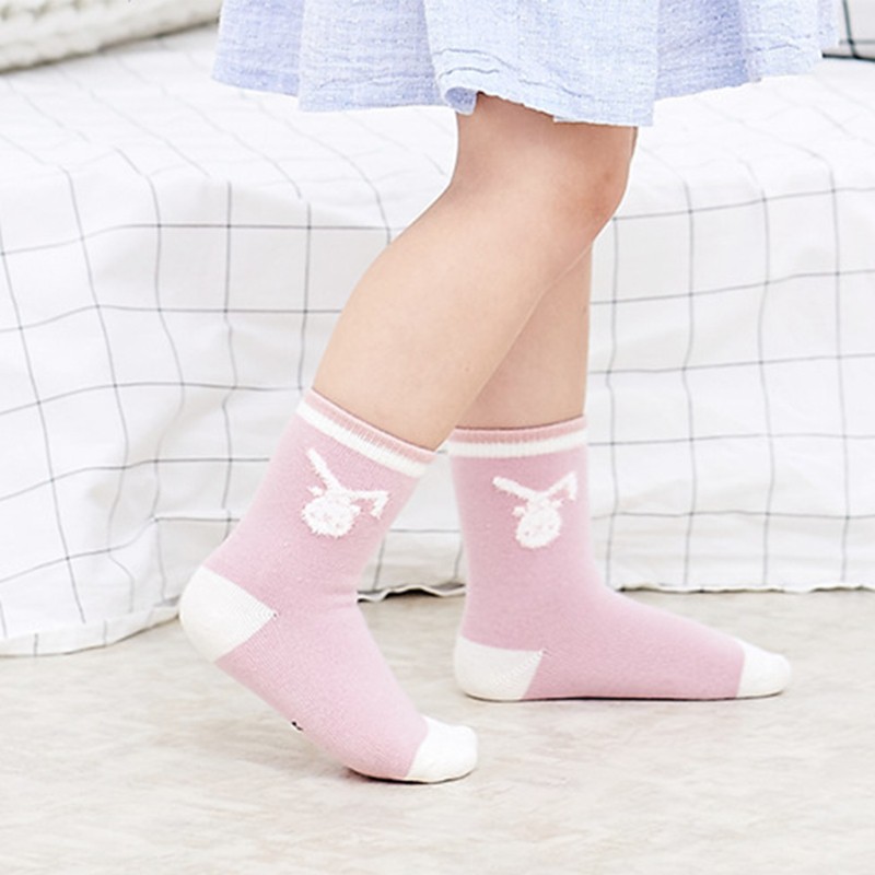 Set 5 Đôi Vớ Cotton Họa Tiết Hoạt Hình Đáng Yêu Cho Bé