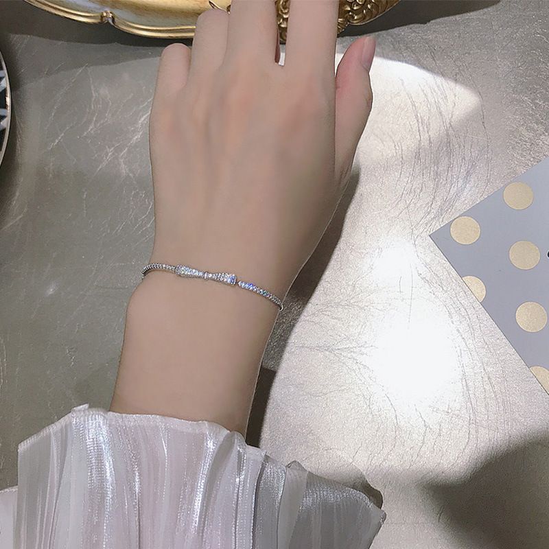 Vòng tay bạc S925 - Lắc tay nữ bạc Ý nơ nhỏ Small Box dễ thương, thanh lịch ZAZA accessories