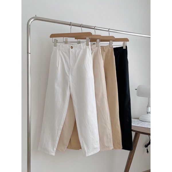 Quần baggy basic lưng chun sau QC