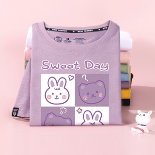 Áo thun oversize nam nữ thỏ gấu 4 ô