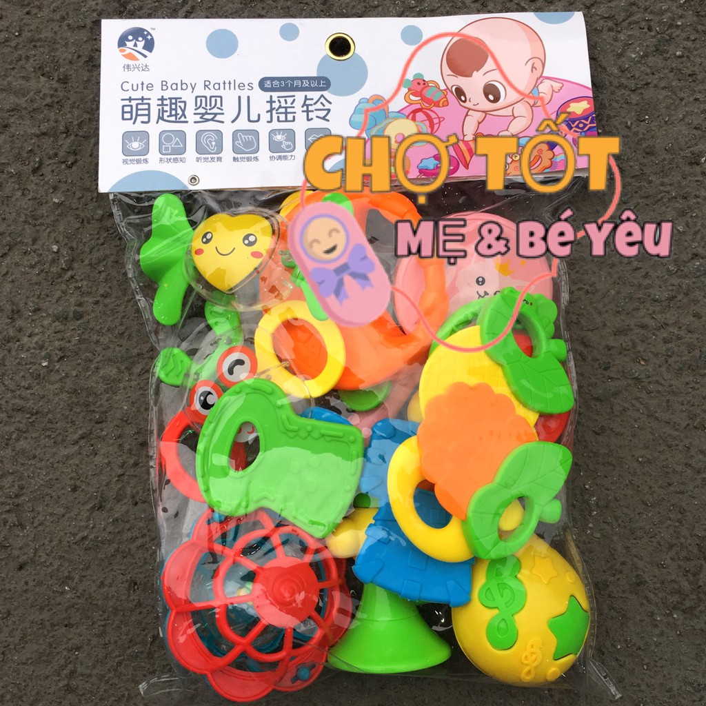 BỘ 12 MÓN ĐỒ CHƠI LỤC LẠC CHO BÉ