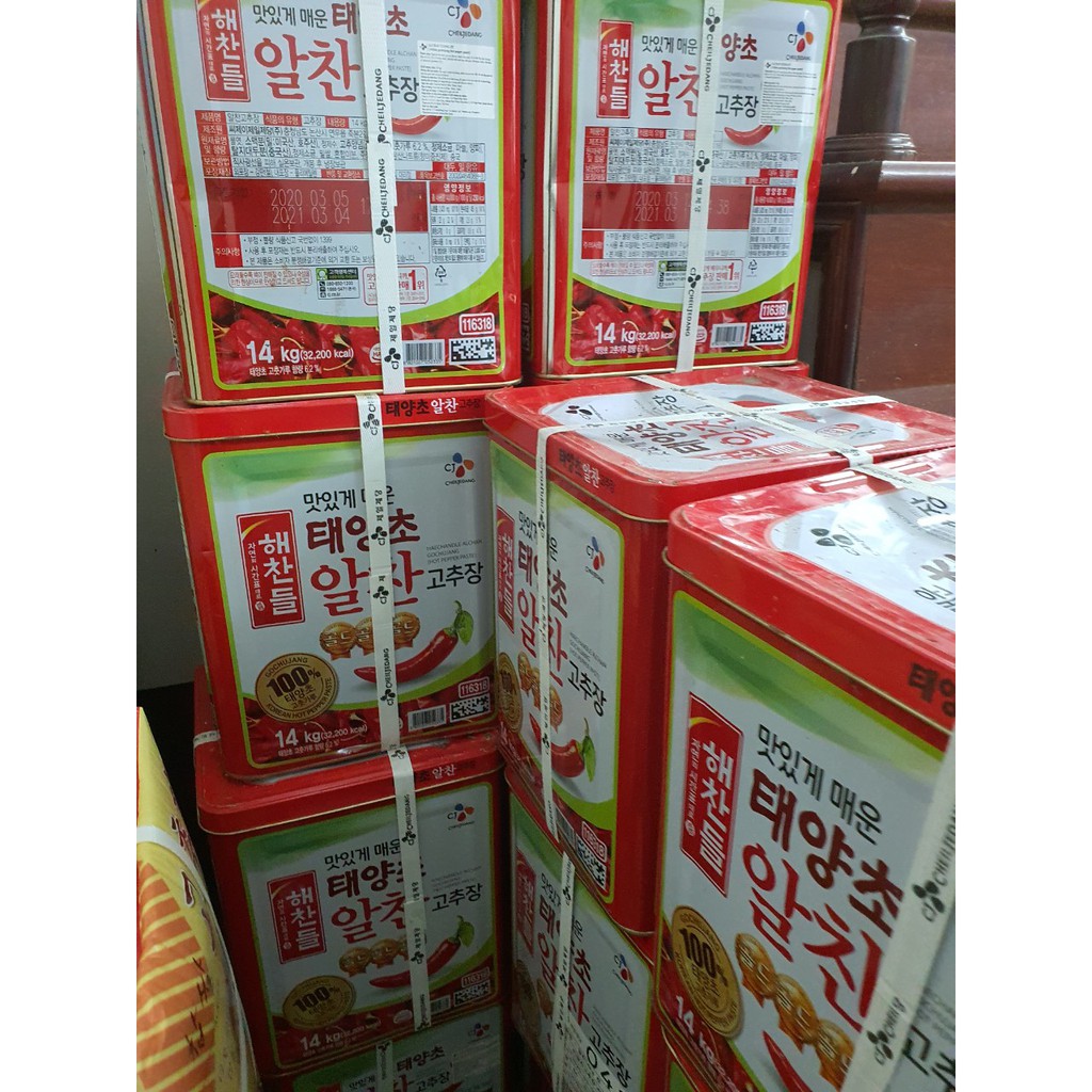 Tương ớt gochujang thùng sắt CJ 14kg