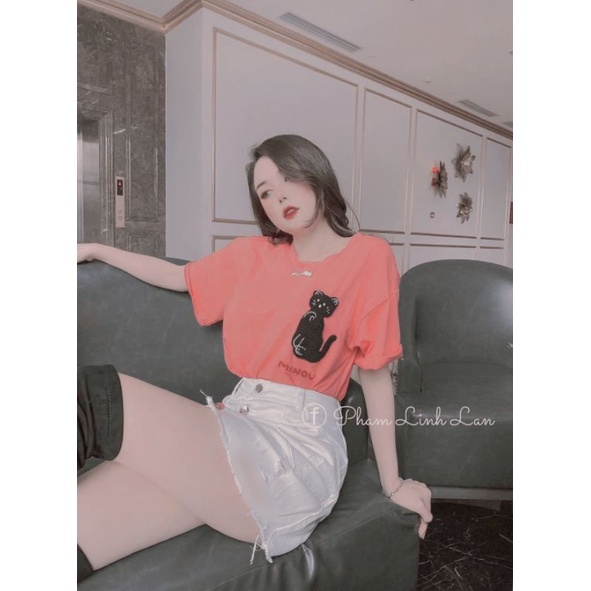 Set bộ thun tay ngắn CV kaki ngắn phối nút