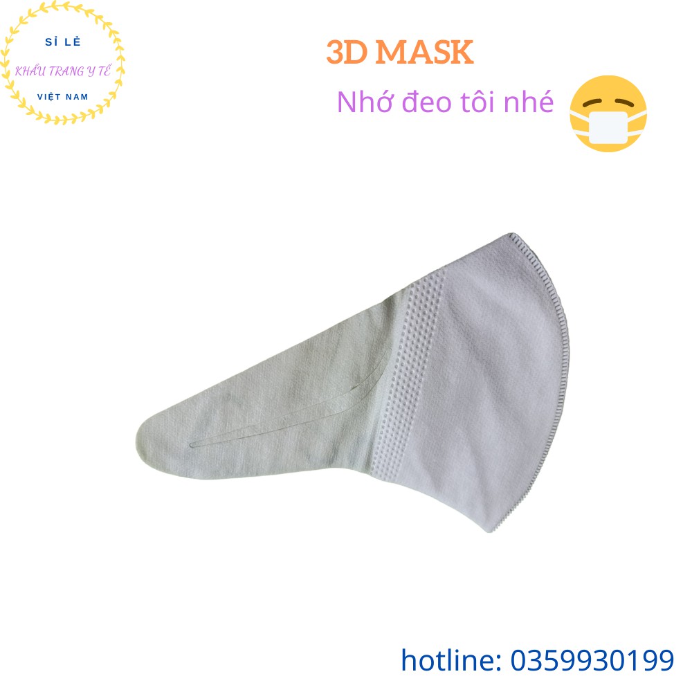 [UMINO MASK] Khẩu Trang Y Tế Khẩu Trang 3D Kháng Khuẩn Cao Cấp Hộp 50 Chiếc Màu Trắng