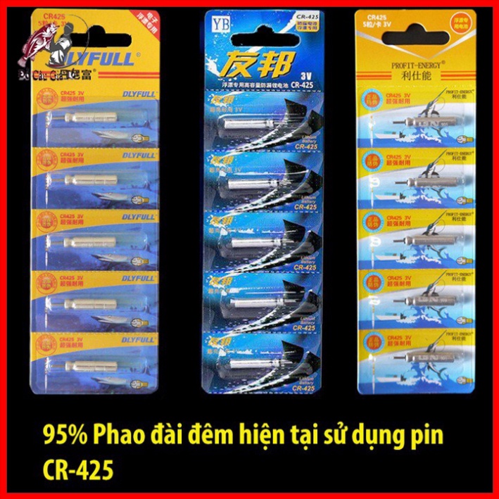 Pin Lắp Phao Đêm, Pin Điện Tử CR425 Chuyên Lắp Phao Câu Đêm