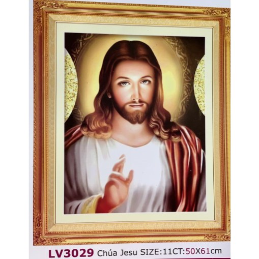 TRANH THÊU 3D CHÚA JESU LV3029 (50X61)