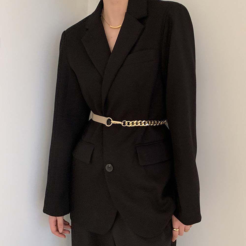 Thắt Lưng Dây Xích Kim Loại Mỏng Chất Lượng Cao Cho Nữ