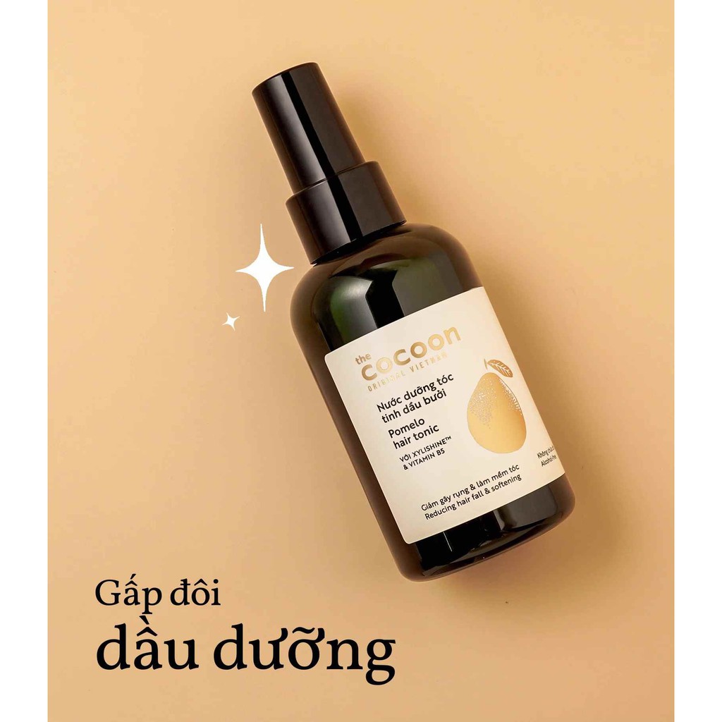 Nước Dưỡng Tóc Cocoon Pomelo Hair Tonic Tinh Dầu Bưởi Giảm Gãy Rụng, Kích thích mọc tóc Và Làm Mềm Tóc 140ml.
